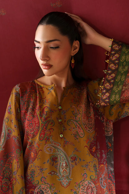 Charizma - Winter 3PC Karandi Digital Printed Dress - zab1537