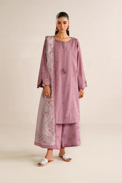 iznik - Winter 3PC Dhanak Embroidered Suit - zab1267