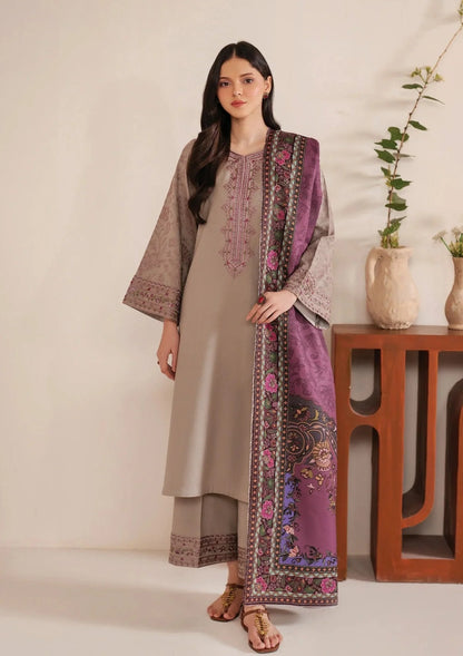 Jazmin 3 Pc Embroidered Lawn Suit - zab1010