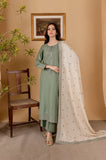 Sapphire - Winter 3PC Dhanak Embroidered Suit - zab1111