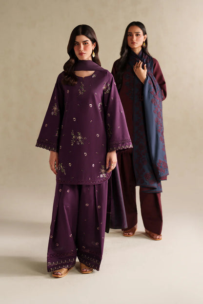 iznik - Winter 3PC Dhanak Embroidered Suit - zab1268