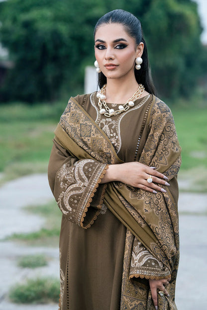 Winter Jazmin 3PC Dhanak Embroidered Suit - zab1256