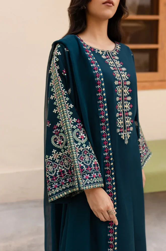 Sapphire 3PC Lawn Embroidered Suit zab918