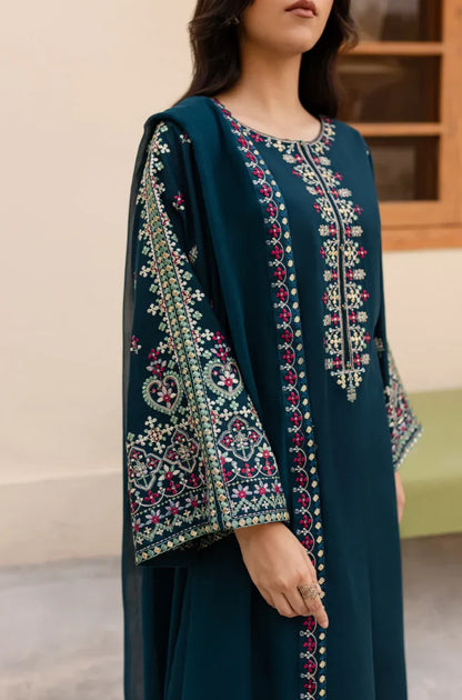 Sapphire 3PC Lawn Embroidered Suit zab918