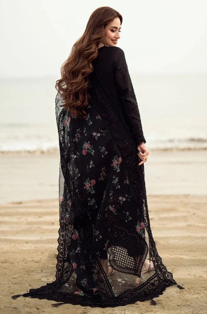 Nureh - 3PC Dhanak ChickenKari Embroidered with Sequence work Suit - zab931