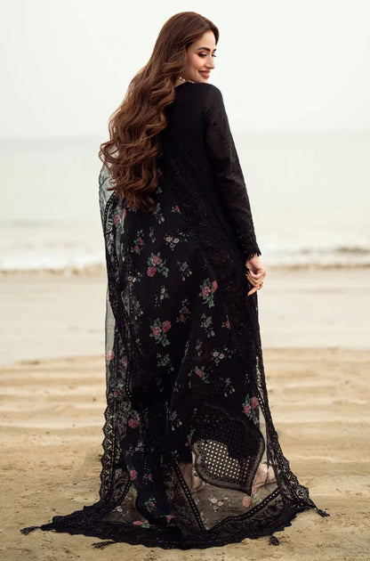 Nureh - 3PC Dhanak ChickenKari Embroidered with Sequence work Suit - zab931