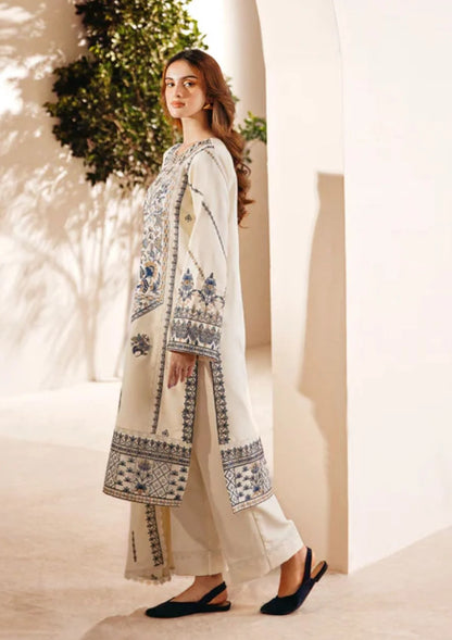 Jazmin - Winter 3PC Dhanak Embroidered Suit - zab1135