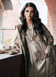 Izel Embroidered Dhanak Three Piece - zab1190