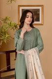 Sapphire - Winter 3PC Dhanak Embroidered Suit - zab1111
