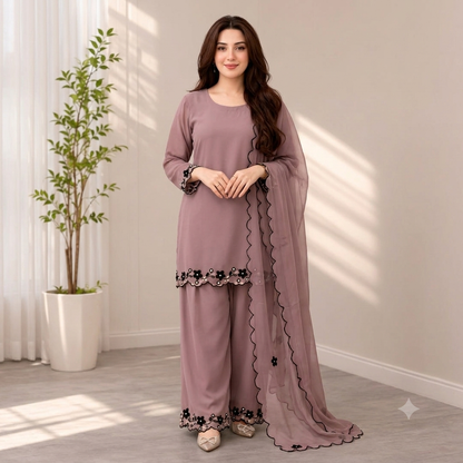 ZAB - Summer-3PC Lawn Embroidered Suit - zab1489