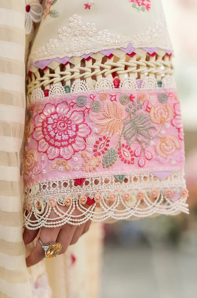 Qalamkaar 3PC Unstitched Lawn Embroidered ChickenKari - zab1297