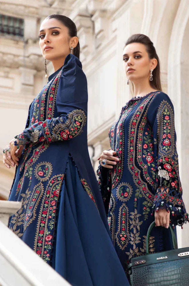 Maria.B- Winter 3PC Dhanak Embroidered Suit - zab1182