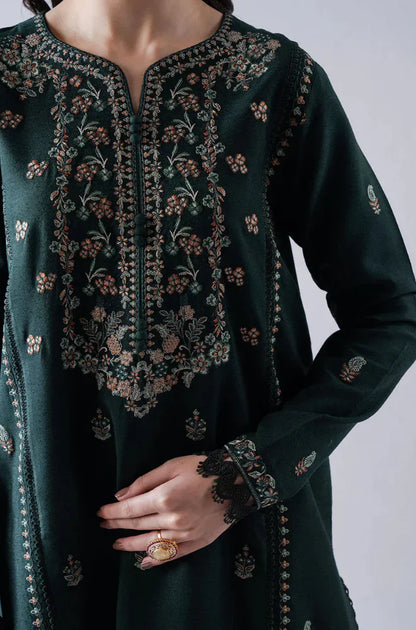 Asim Jofa - Winter 3PC Dhanak Embroidered Suit - zab1157