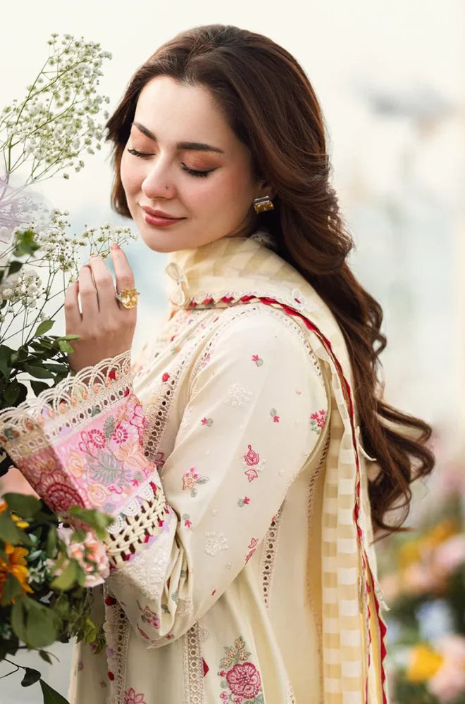 Qalamkaar 3PC Unstitched Lawn Embroidered ChickenKari - zab1297