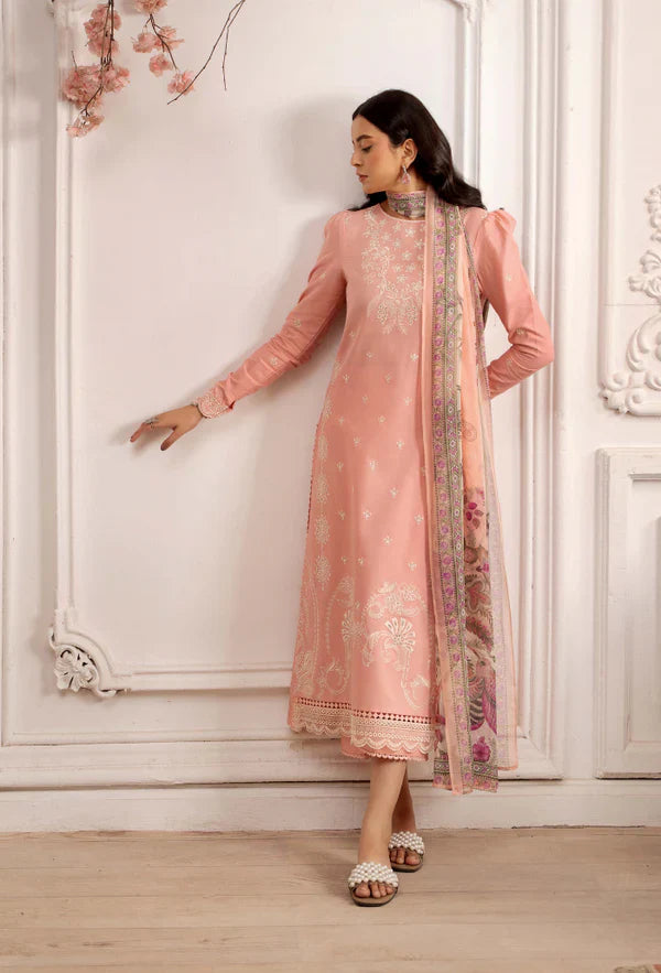 ZAB - Summer 3PC Lawn Embroidered Suit - zab1337