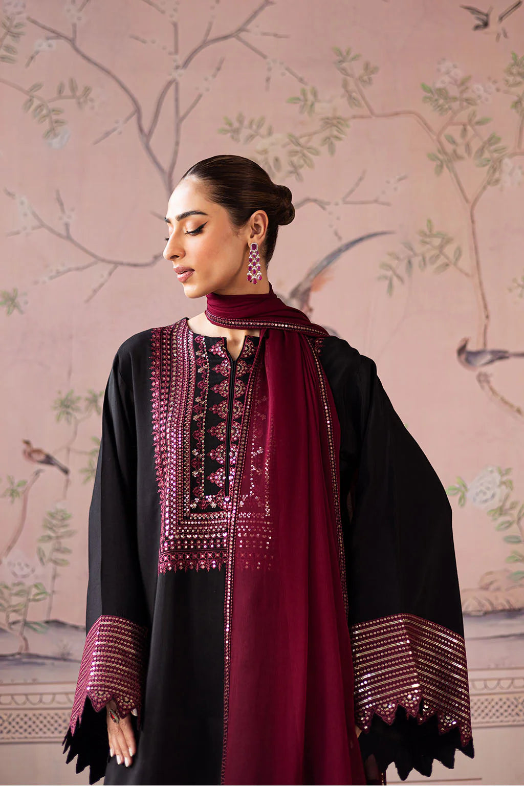 ZAB - Lawn 3PC Embroidered Suit - Zab1341
