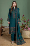 Mohagni - Winter 3PC Dhanak Embroidered Suit - zab1101