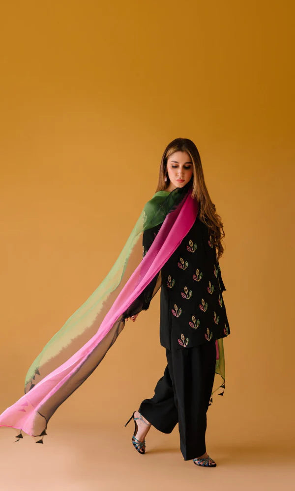 Tasawur - Khaddar 3 Piece Embroidered Dress - zab1206
