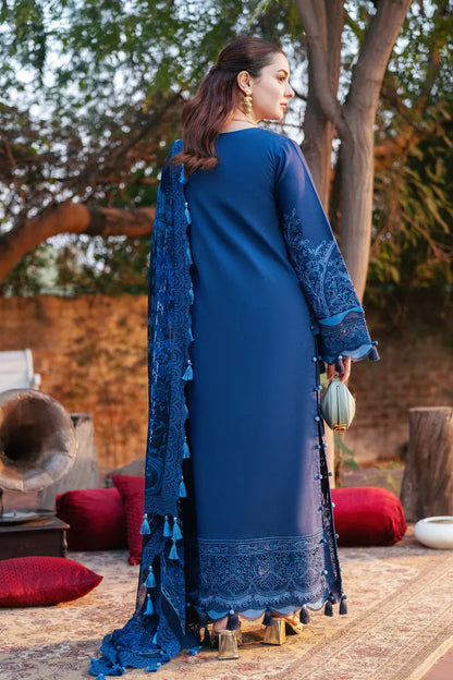ZAB - Summer 3PC Lawn Chikenkari Embroidered Shirt - zab1338