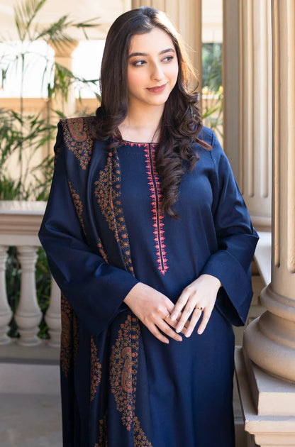 Asling - Winter 3PC Dhanak Embroidered Suit - zab1109