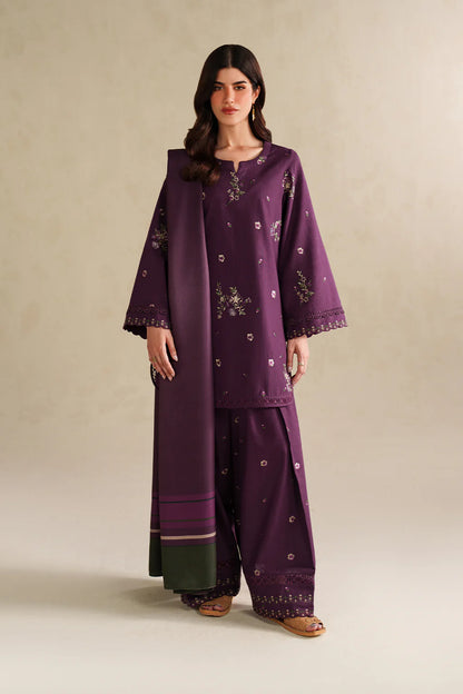 iznik - Winter 3PC Dhanak Embroidered Suit - zab1268