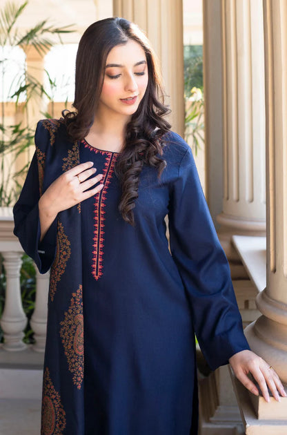 Asling - Winter 3PC Dhanak Embroidered Suit - zab1109