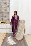 Urge Embroidered Dhanak Three Piece - zab1189