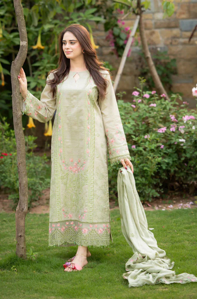 Bareeze 3PC Lawn Embroidered Suit - zab1039