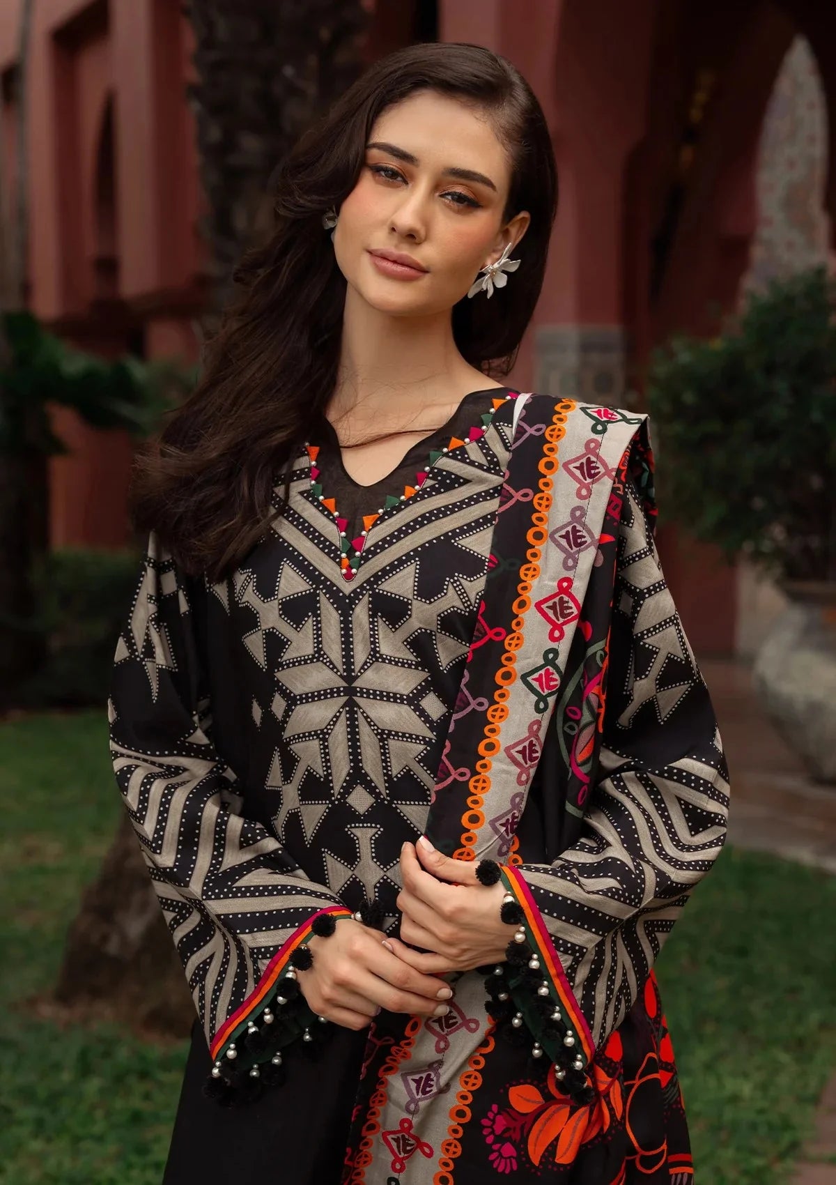 Charizma - Winter 3PC Karandi Digital Print Dress - zab1177