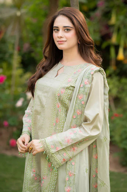 Bareeze 3PC Lawn Embroidered Suit - zab1039