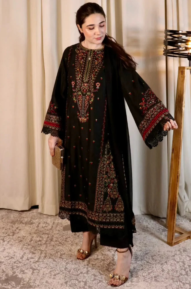 Zara Shahjahan - 3PC Lawn Embroidered Suit - zab1195