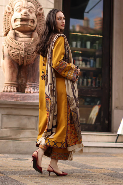 Charizma - Winter 3PC Karandi Digital Printed Dress - zab1551