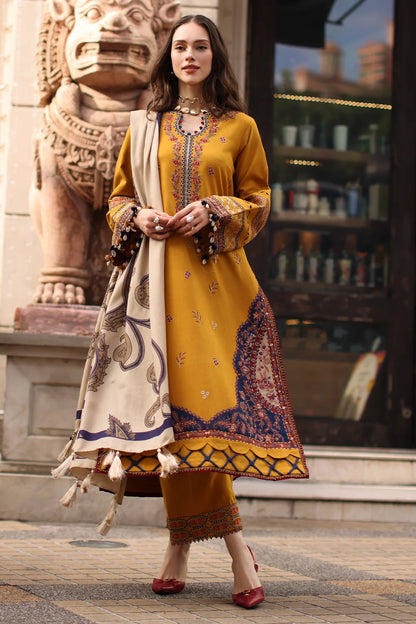 Charizma - Winter 3PC Karandi Digital Printed Dress - zab1551