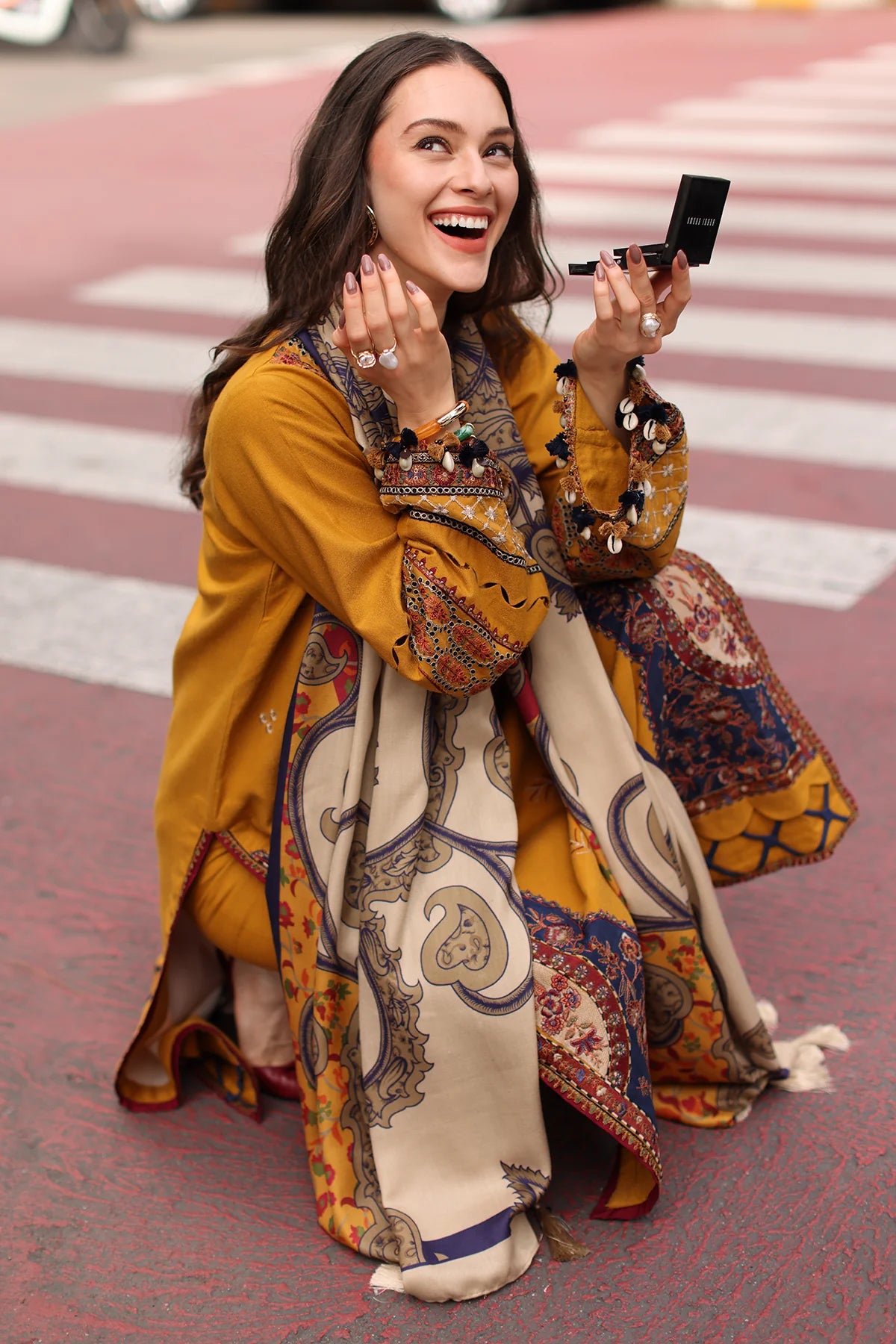 Charizma - Winter 3PC Karandi Digital Printed Dress - zab1551