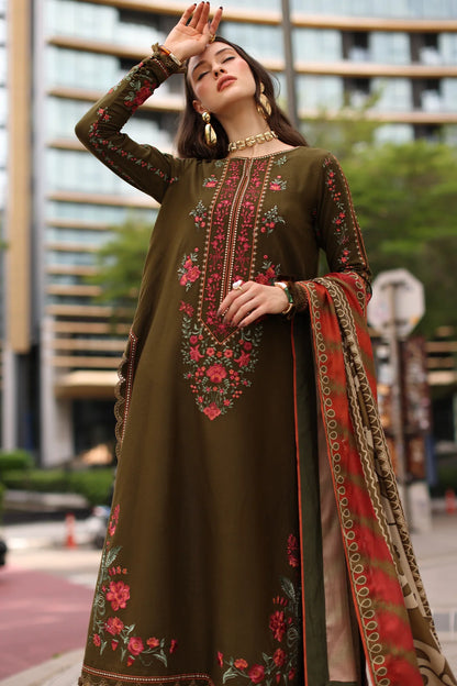 Charizma - Winter 3PC Karandi Digital Printed Dress - zab1550