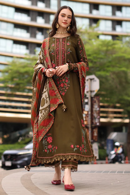 Charizma - Winter 3PC Karandi Digital Printed Dress - zab1550