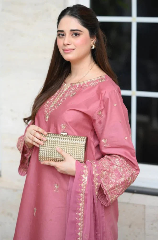 Summer 3PC Lawn Embroidered Suit - zab1336