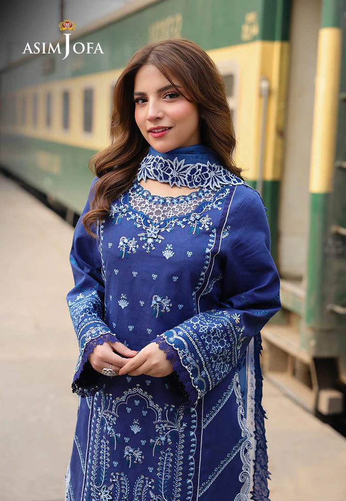 Asim Jofa - Summer 3PC polly Lawn Digital Printed Dress - zab1400