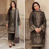Boraque 3 Piece Embroidered Lawn Suit - zab1003