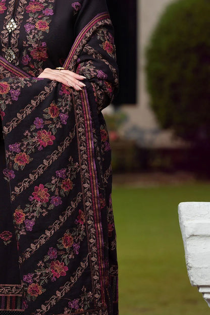 ZAB2098 Bareeze Unstitched 3pcs Embroidered Dhanak Suit with Heavy Embroidered Shawl
