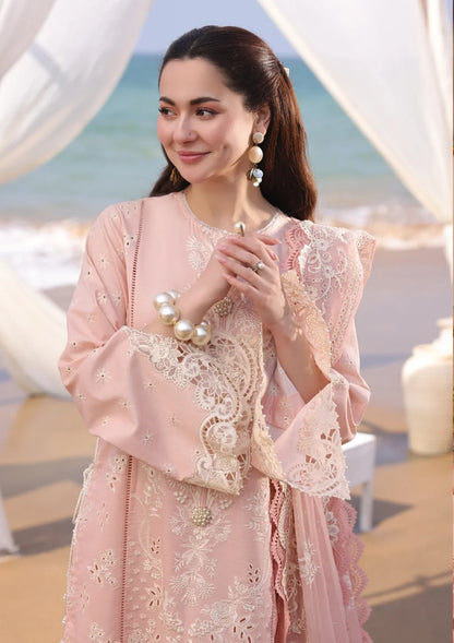 Chikenkari Qalamkar Embroidered 3 PC Lawn - zab1009