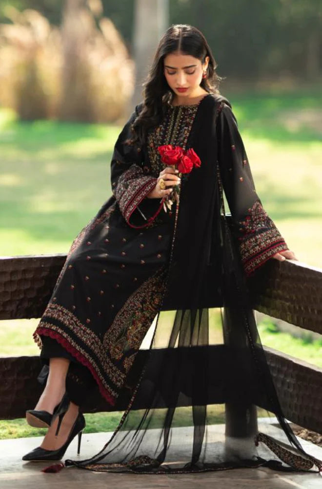 Zara Shahjahan - 3PC Lawn Embroidered Suit - zab1195