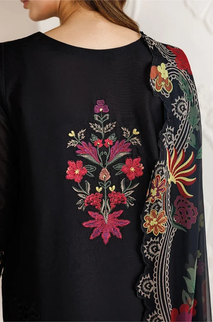 Iznik - 3PC Dhanak Embroidered Shirt With Chiffon Printed Dupatta and Trouser - zab1515