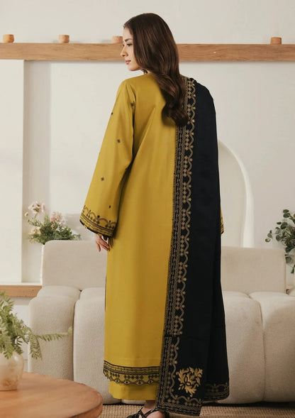 Motifz - Winter 3PC Dhanak Embroidered Suit - zab1506