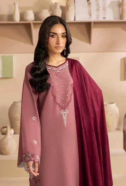 Izel - Winter 3PC Dhanak Embroidered Suit - zab1528