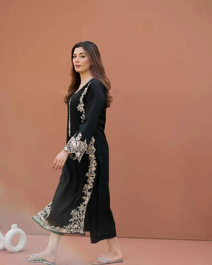 Lajwanti 2Pc Embroidered Lawn Suite With Fully Embroidered trouser & Patches zab725