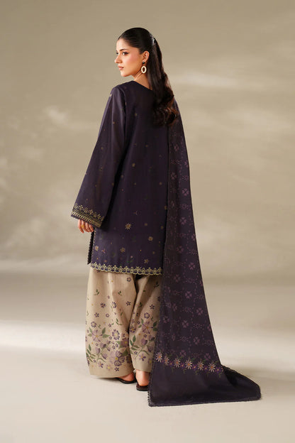 Iznik - UNSTITCHED 3PC DHANAK EMBROIDERED SUIT - zab1251