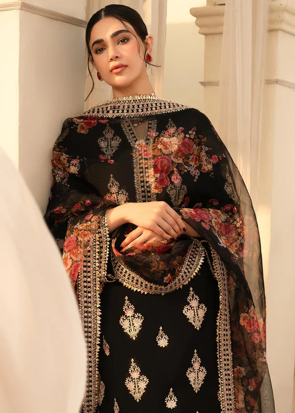ZAB - Unstitched Luxury Lawn Heavy Embroidered 3PC Suit - zab1327