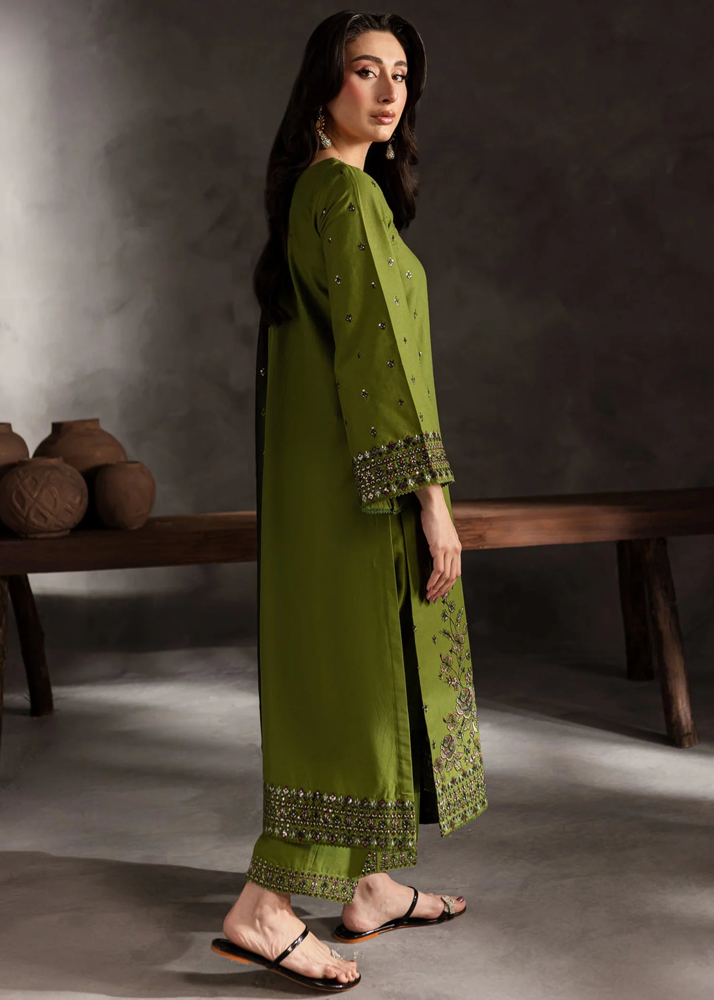 Urge - Summer 3PC Lawn Embroidered Suit - zab1291