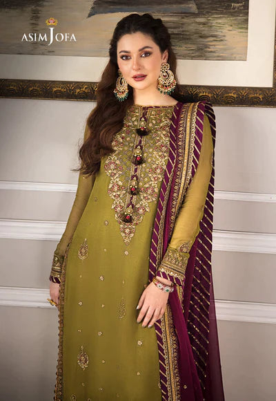 3PC Lawn Heavy Embroidered Shirt & Organza Embroidered Dupatta zab731